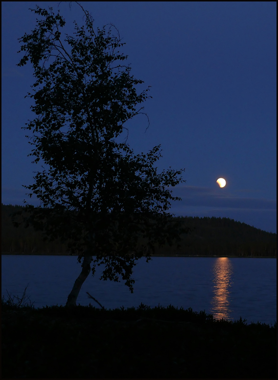 Mondfinsternis zur blauen Stunde