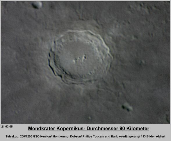 Mondkrater Kopernikus vom 21.03.05