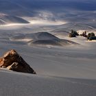 Mondlandschaft im Wau-en-Namus (Libyen)