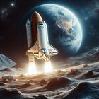 Mondlandung des Space-Shuttles