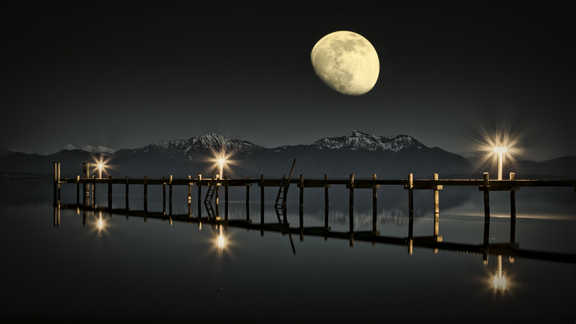 Mondlicht über dem Chiemsee