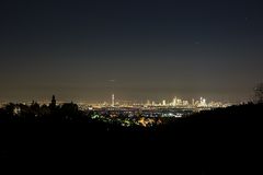 mondlose Nacht über Frankfurt