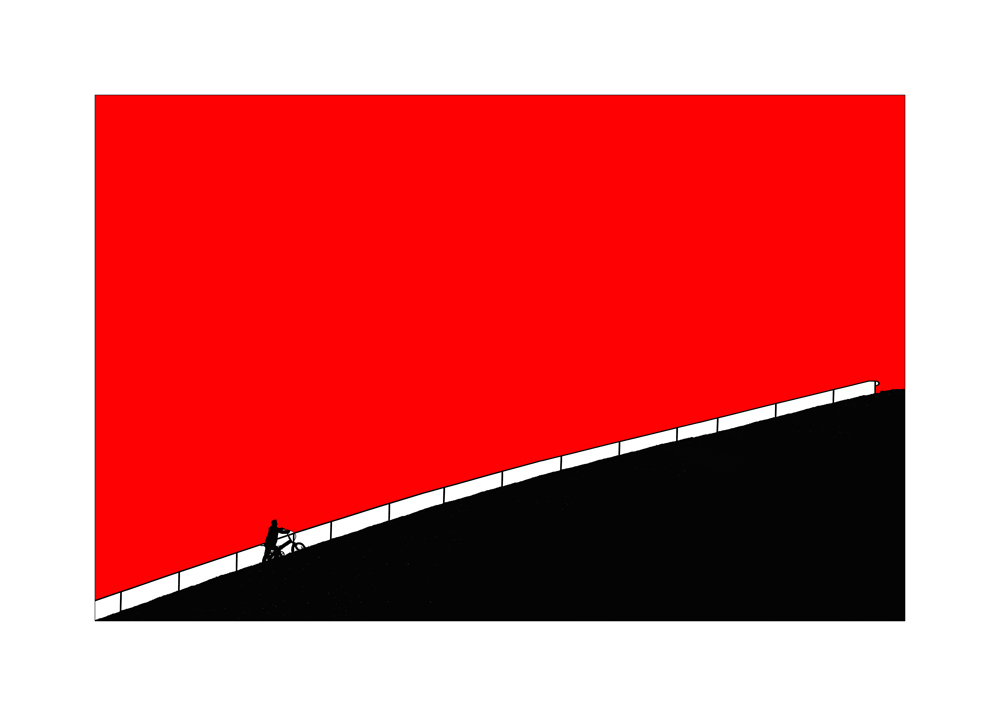 Mondrian sieht Rot