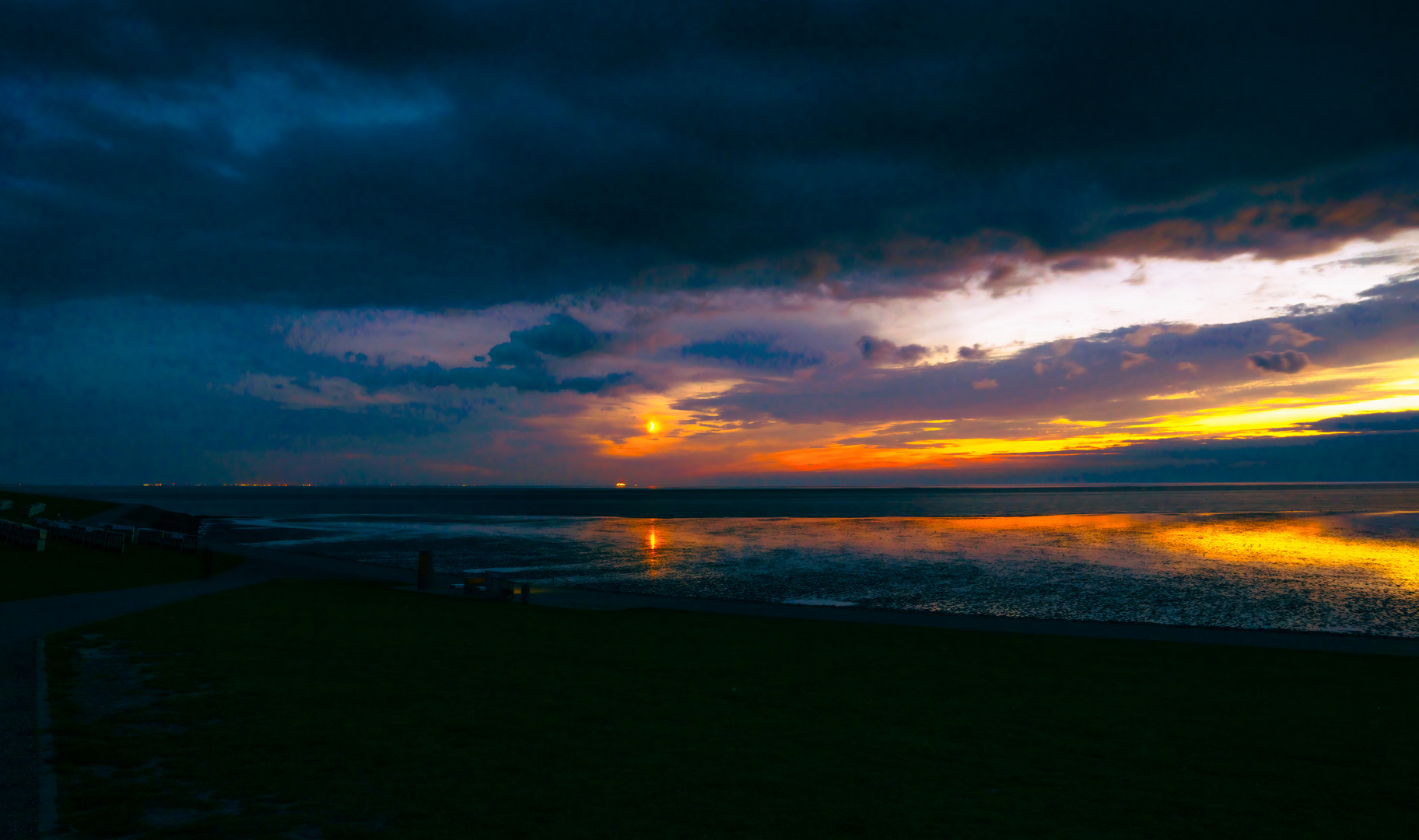 Mondschein am Wattenmeer 