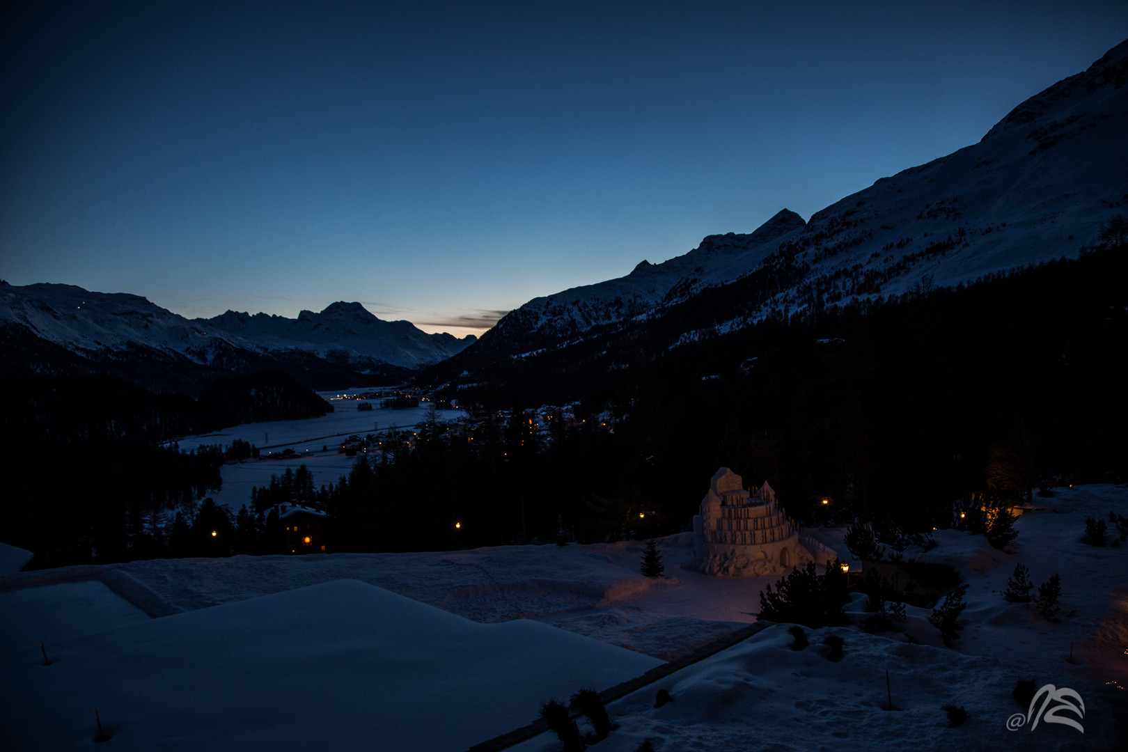 Mondschein auf Schnee