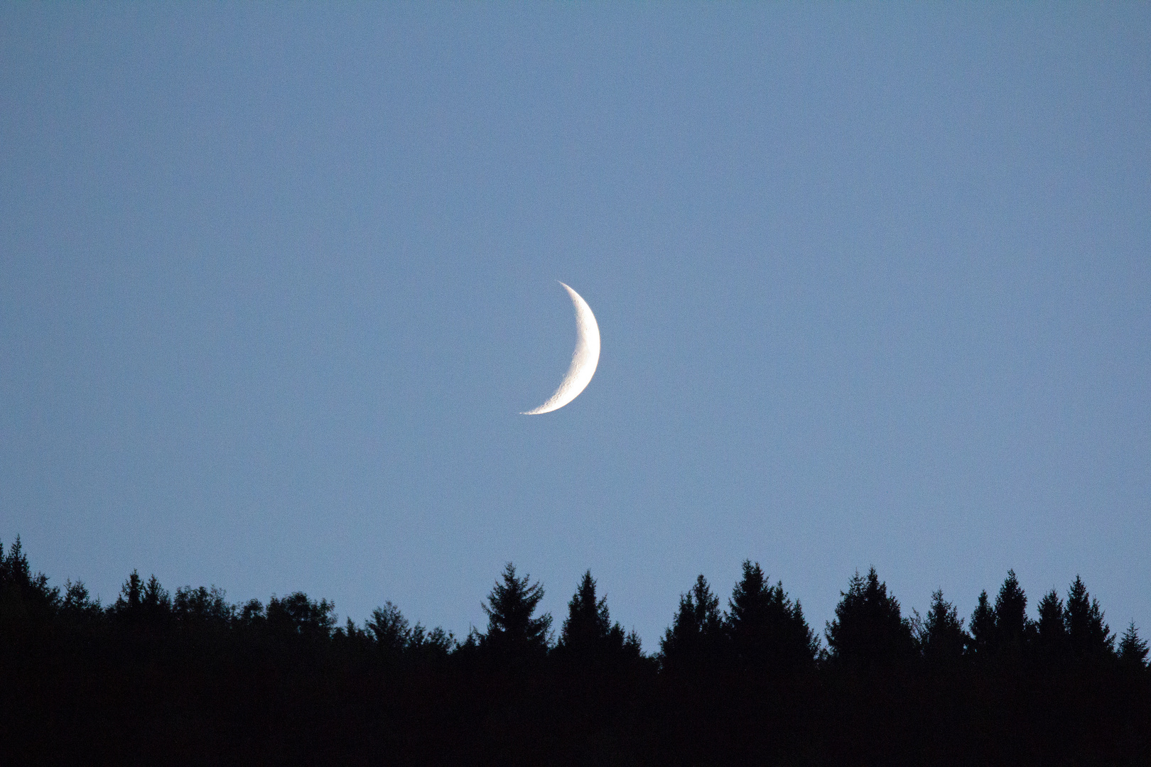 Mondschein in der Abenddämmerung