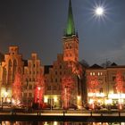 Mondschein über Lübeck