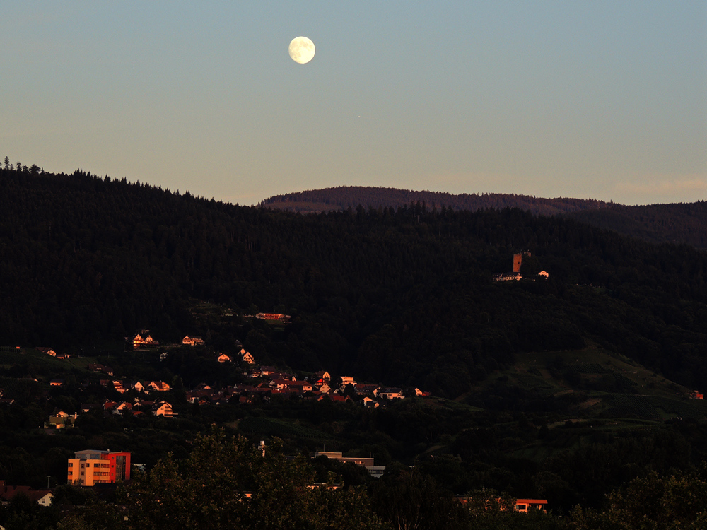 Mondscheinstimmung über dem Schwarzwald