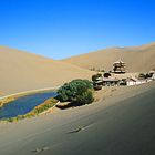 Mondsichelsee,  Taklamakan-Wüste (Teil Kumtag),  nahe Dunhuang, China