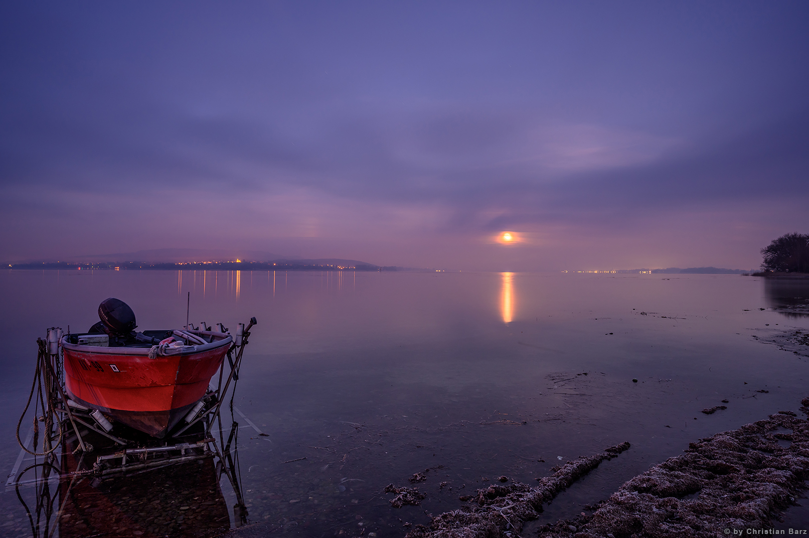 Monduntergang am Bodensee