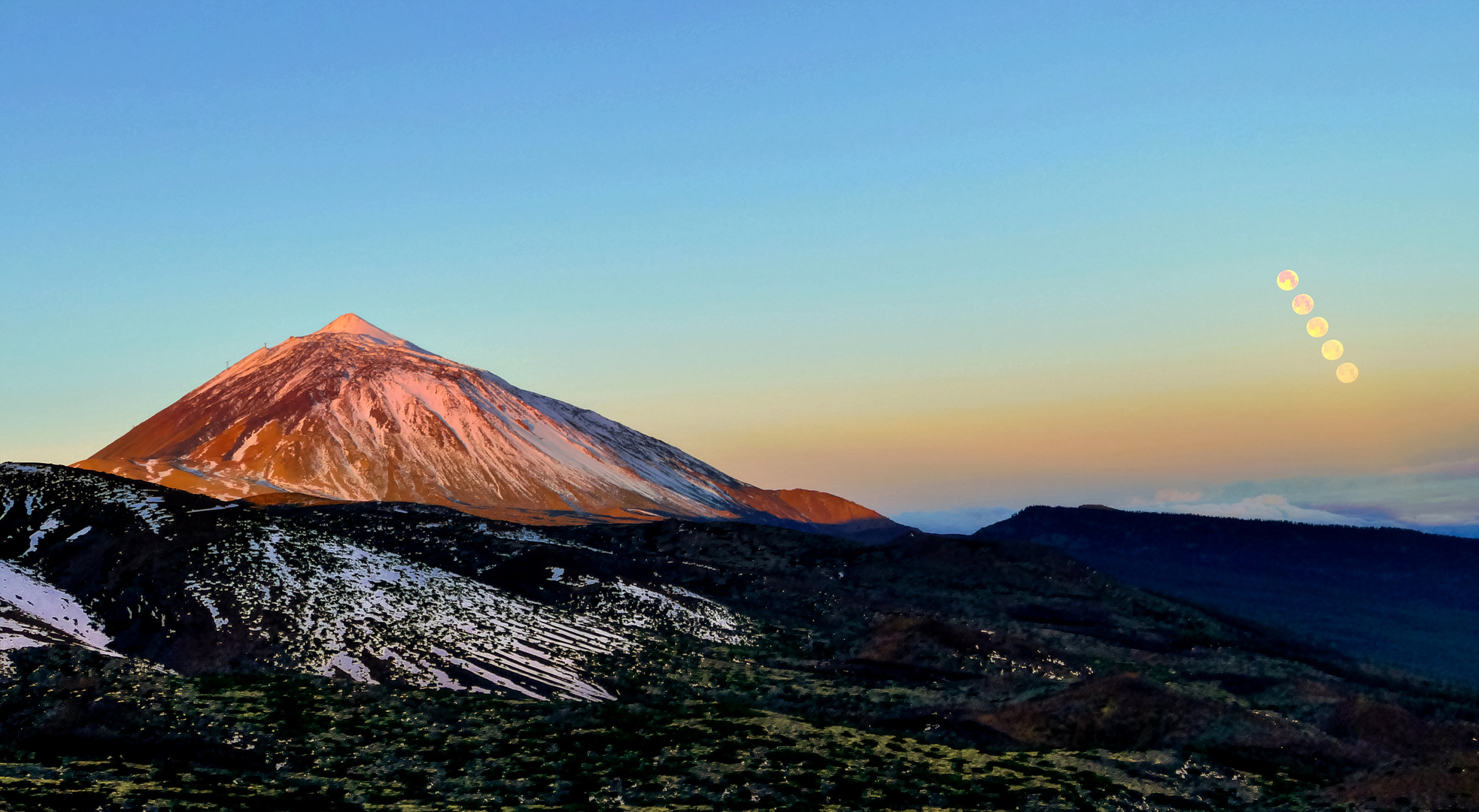 Monduntergang am Teide - Teneriffa 