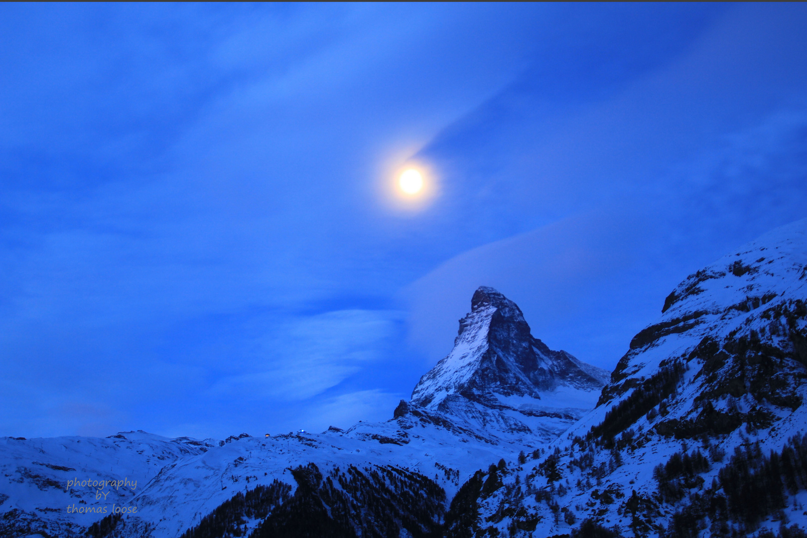 Monduntergang hinterm Matterhorn 3