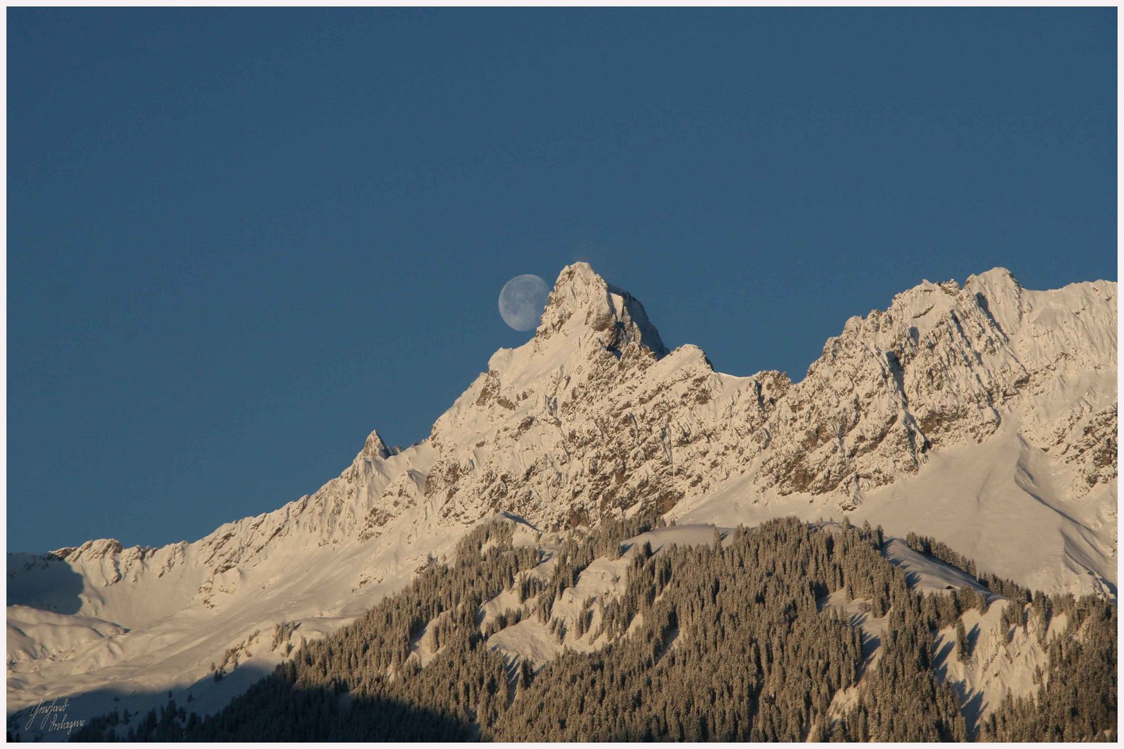 Monduntergang im Montafon