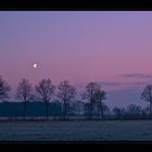 Monduntergang im Münsterland