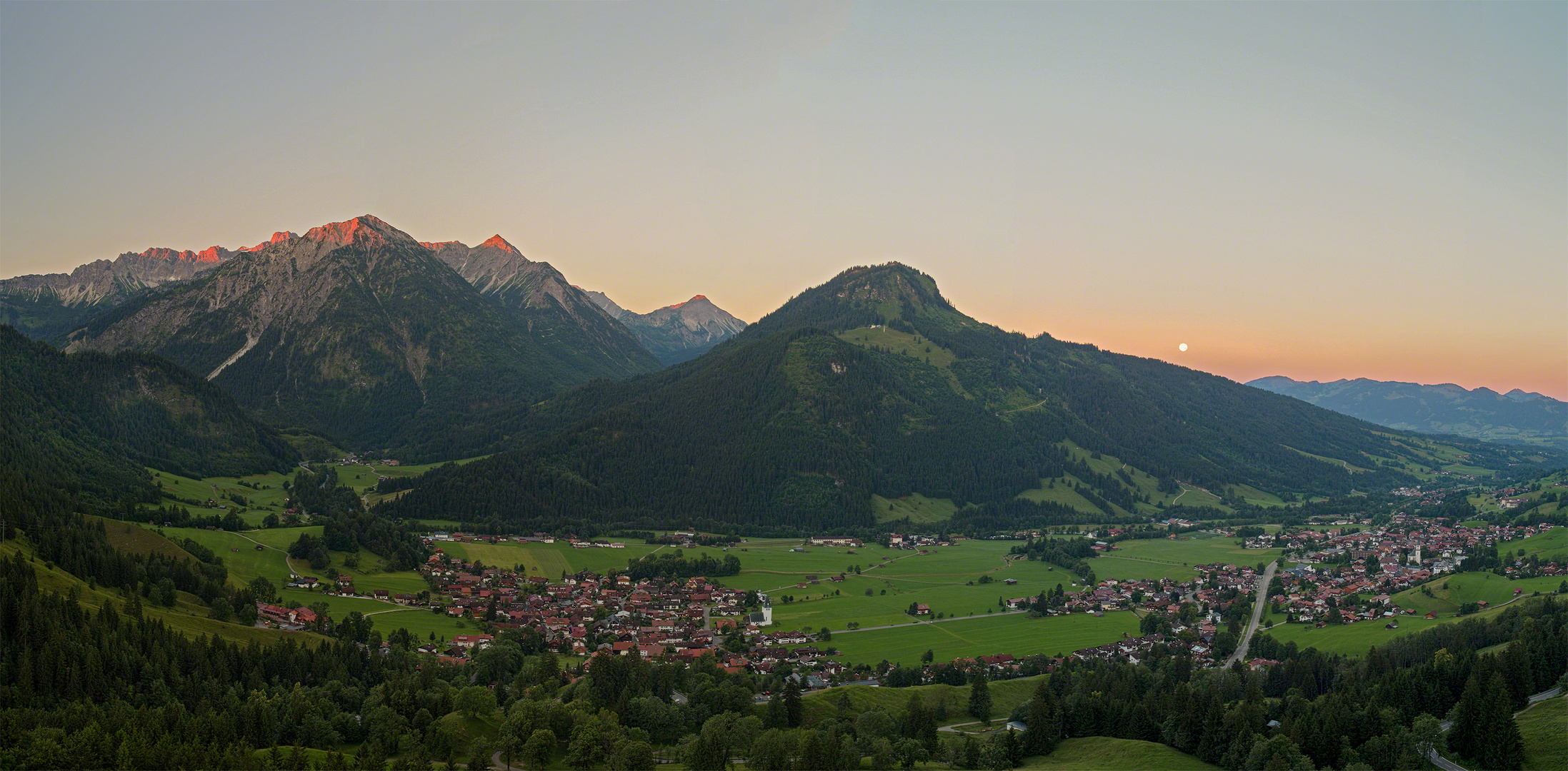 Monduntergang über Bad Hindelang