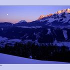 Monduntergang über dem Dachsteingebirge