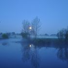 Monduntergang über einen toten Lippearm bei Lippborg.