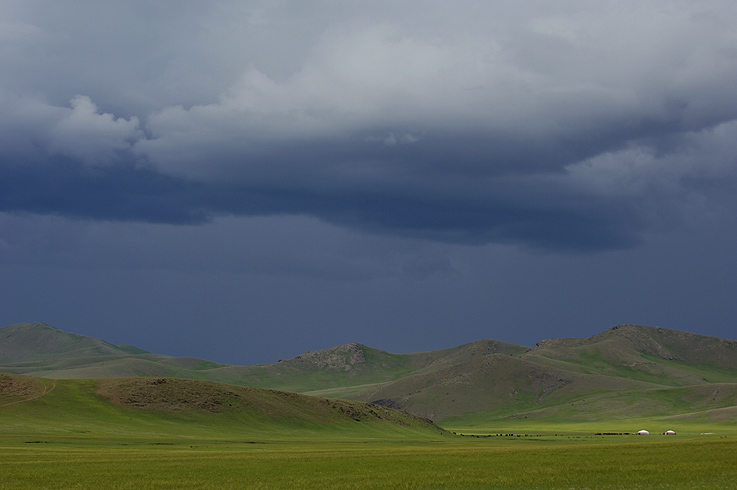 Mongolische Landschaft im Archangai