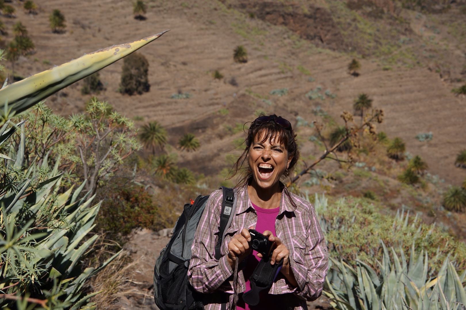 Monika - unsere Wanderführerin - kurz vor dem Gruppenfoto machen selber fotografiert