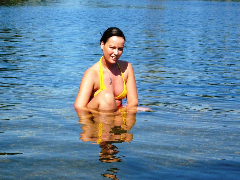 Monique im Stausee Ottenstein