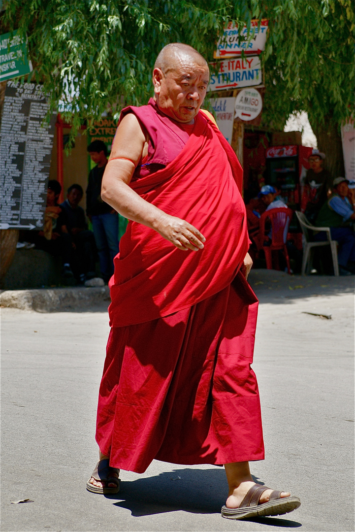 Monk in a hurry