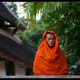 ... monk in a monastery in Luang Prabang ...