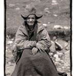 Monk outside Rangdum Gompa