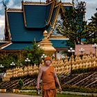 Monk outside the Wat Phou Salao