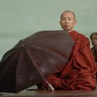 Monk with Umbrella