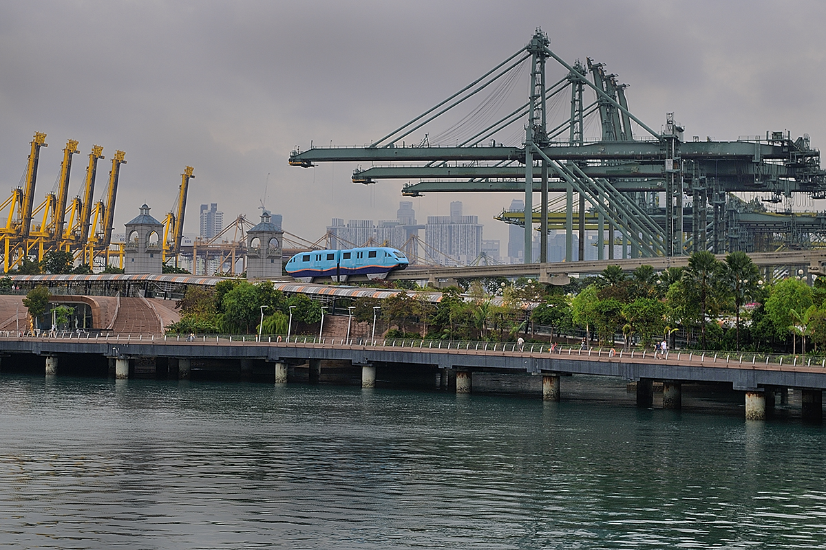 Monorail to Sentosa island