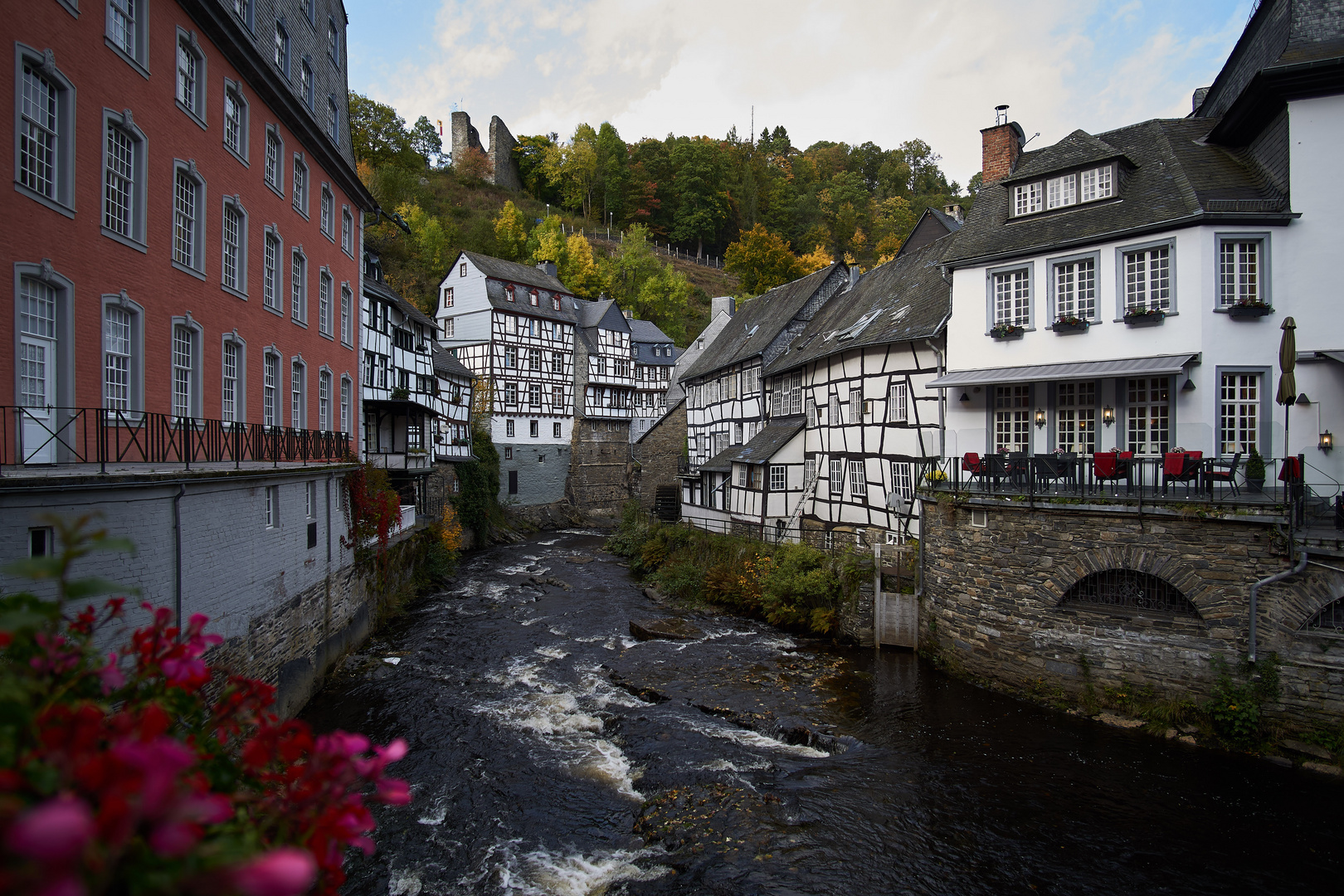 Interior of Monschau Mustard Museum with stone mills