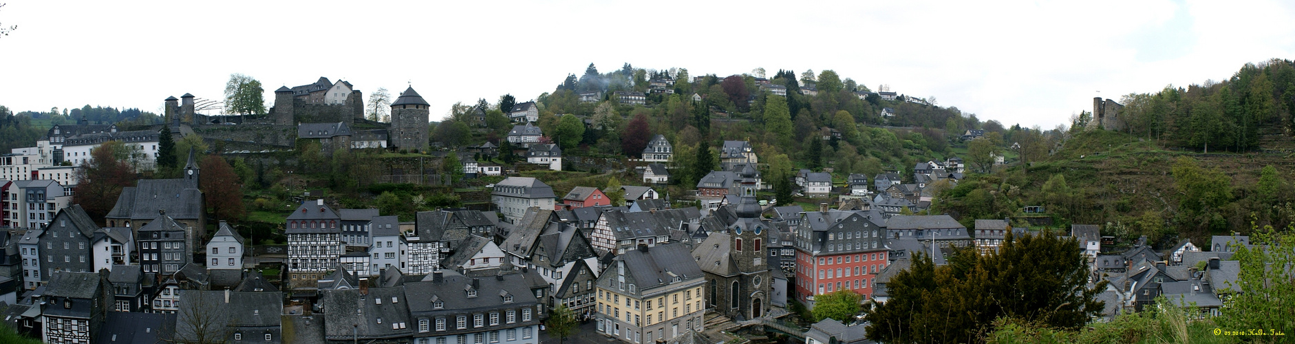 Monschau vom Eifelblick her gesehen