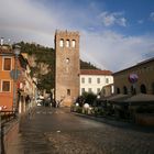 Monselice (Pd): dal Ponte della Pescheria, verso la Torre Civica di Piazza Mazzini.