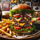 Monster Burger (KI-BIld, gebraten und gewürzt mit DALL·E 3)