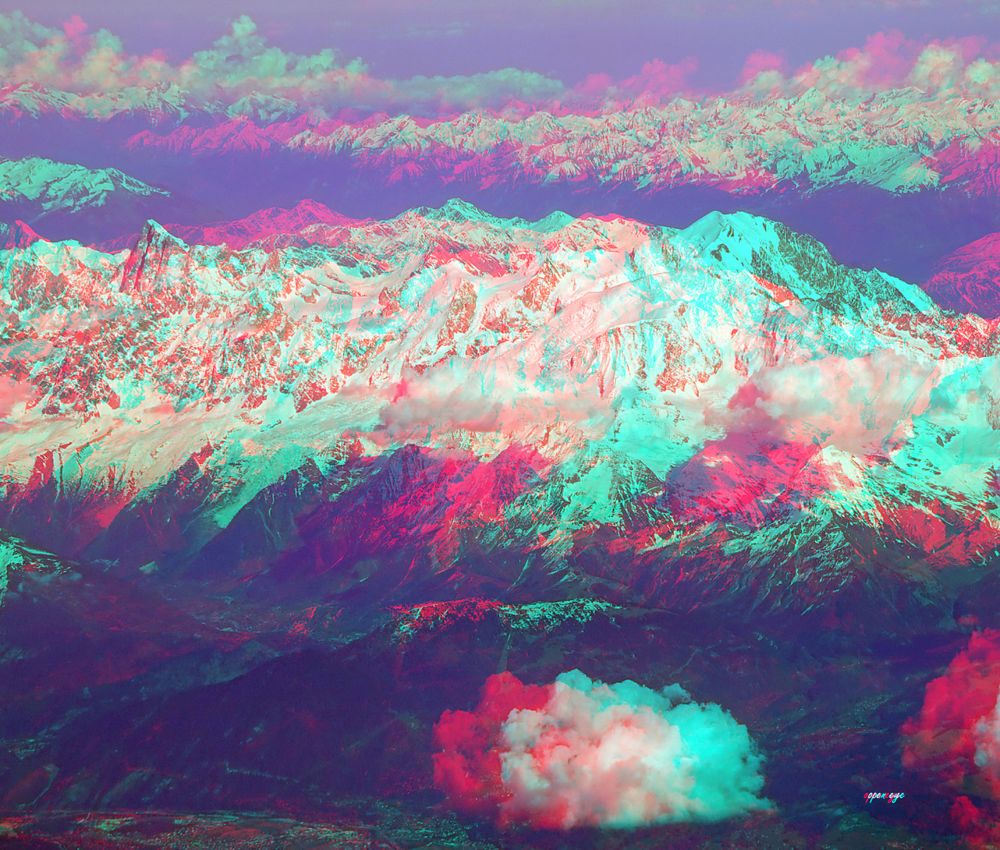 Mont Blanc - Anaglyphen