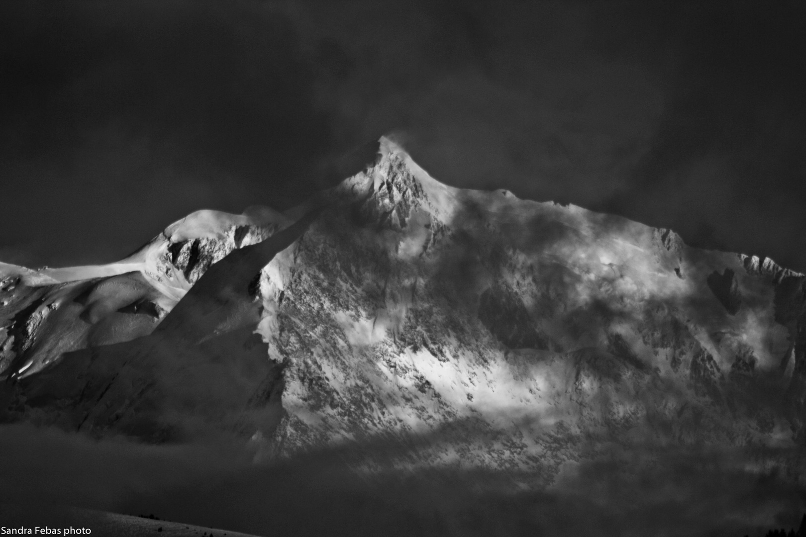 Mont blanc brumeux