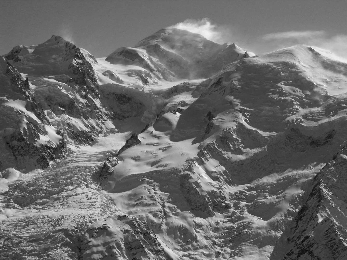 Mont-Blanc en n&b