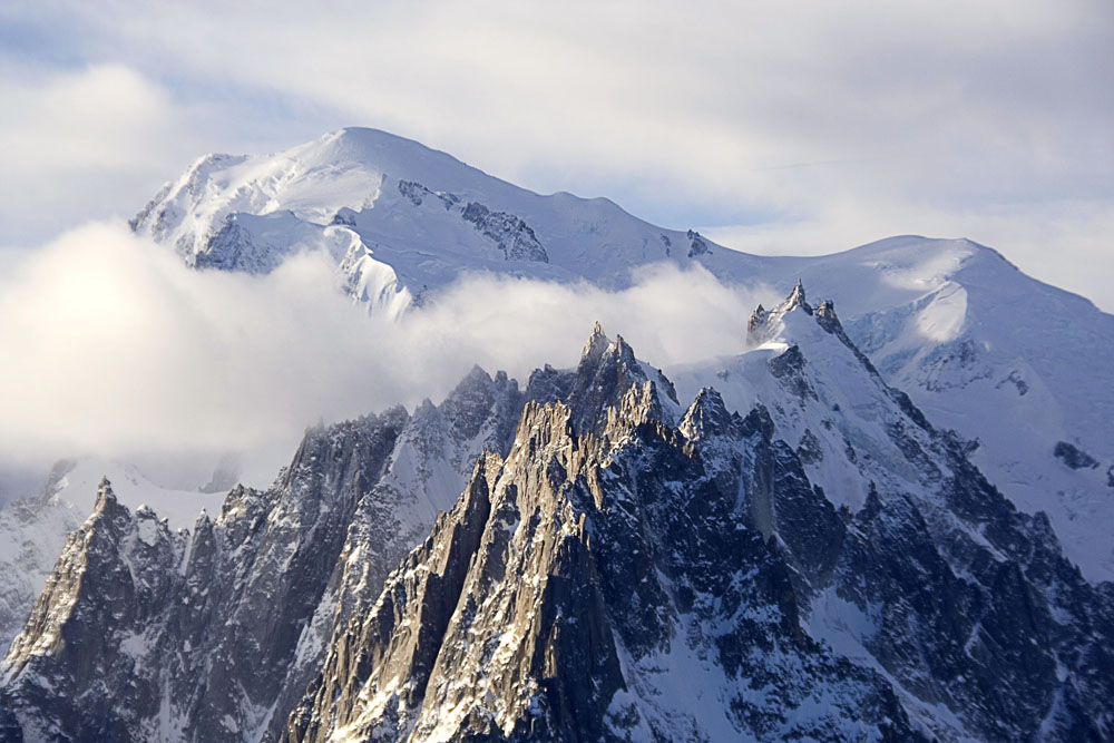 Mont Blanc und Aguille du Midi