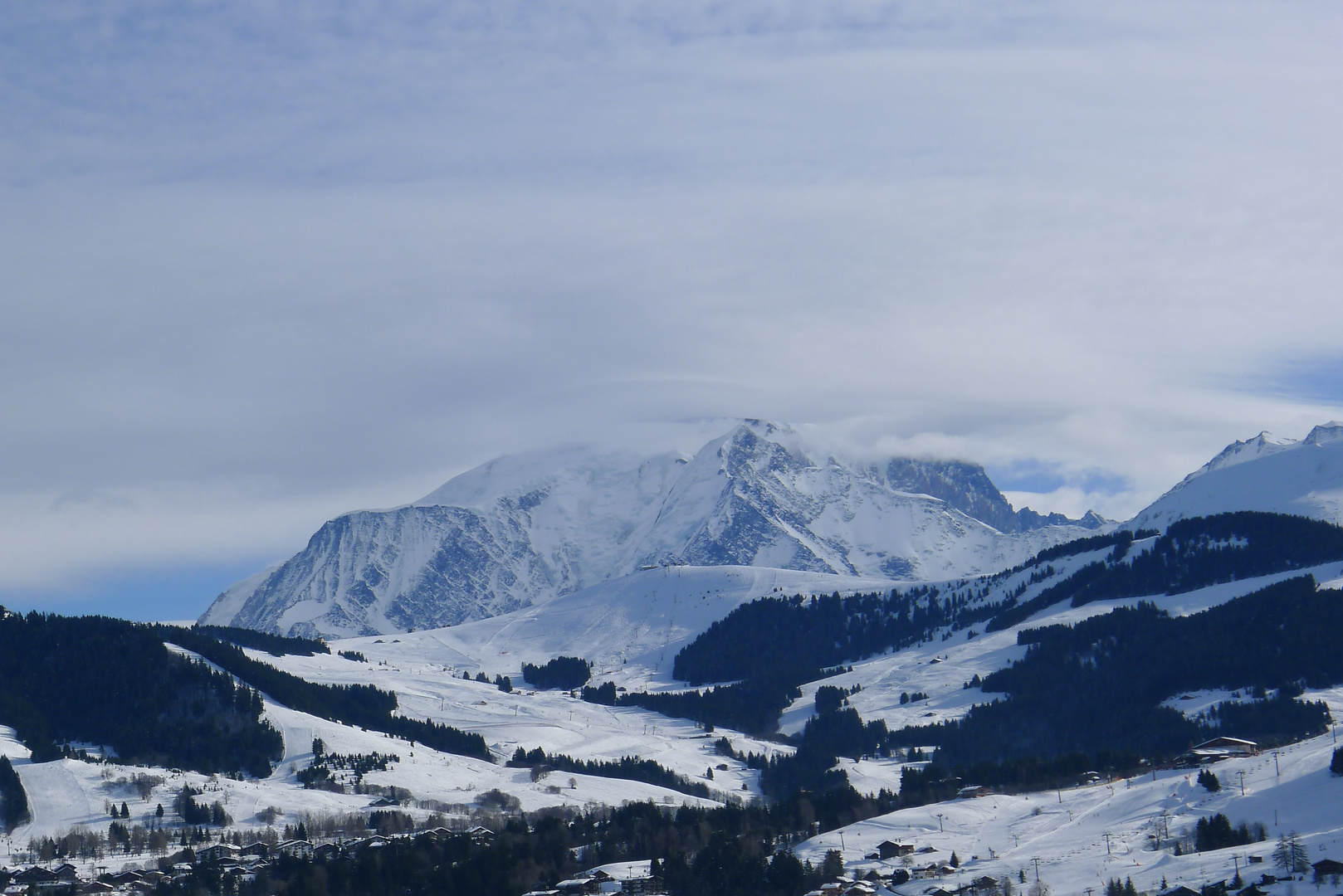 Mont Blanc under clouds