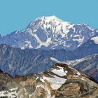 Mont Blanc Weitblick vom Breithorngletscher über sicher 40 - 50 Km