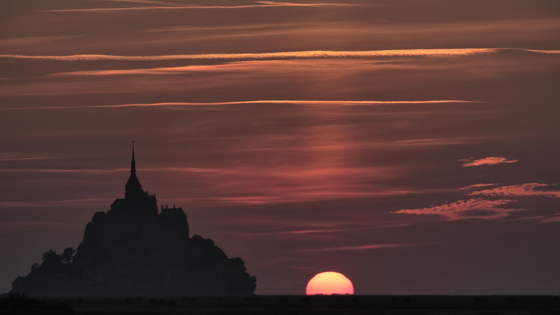 Mont-Saint-Michel  im Abendrot