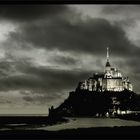 Mont Saint Michel in b&w
