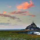 Mont Saint Michel Red Clouds