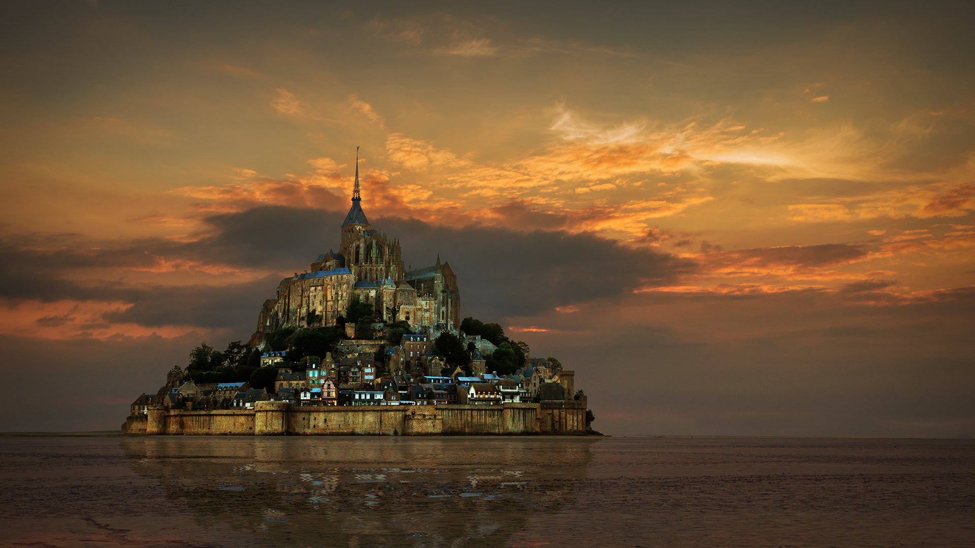 Mont Saint Michel Sunset