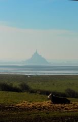 Mont st Michel dans la brume