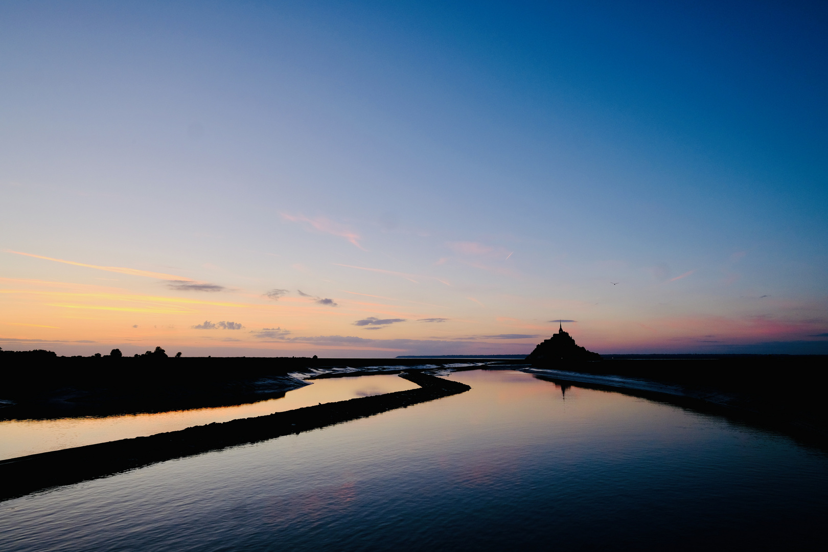 Mont St. Michel Sonnenuntergang