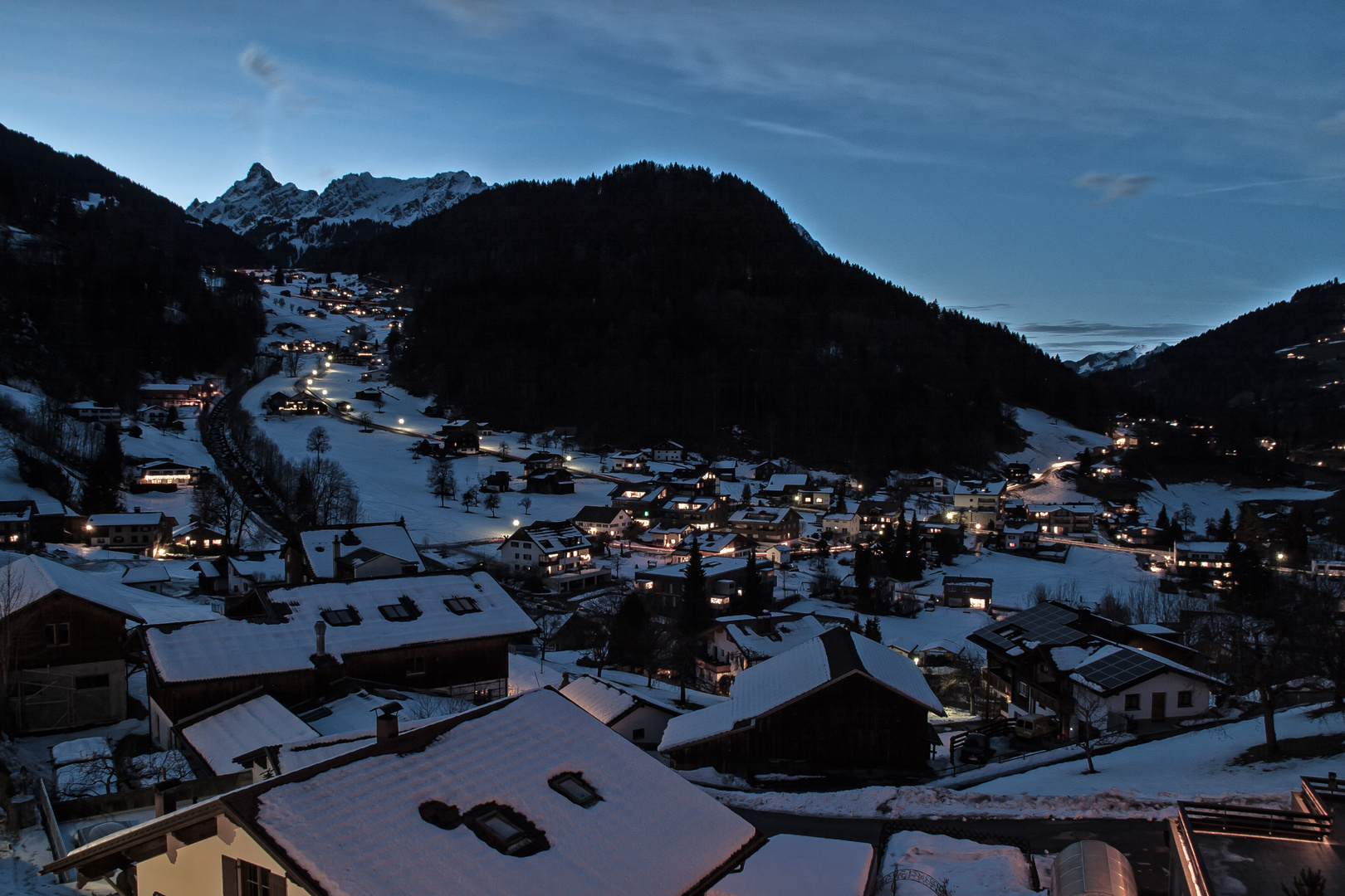 Montafon - Tschagguns - Abenddämmerung