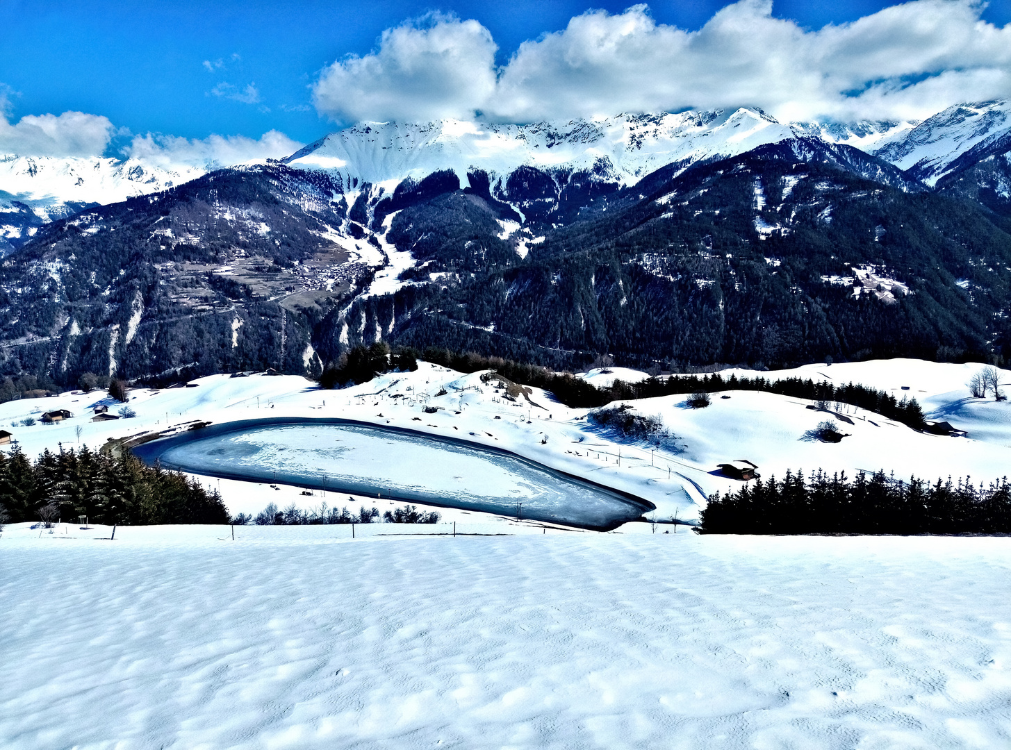 Montag-blue monday - Blick auf den Wolfsee in Fiss/Tirol