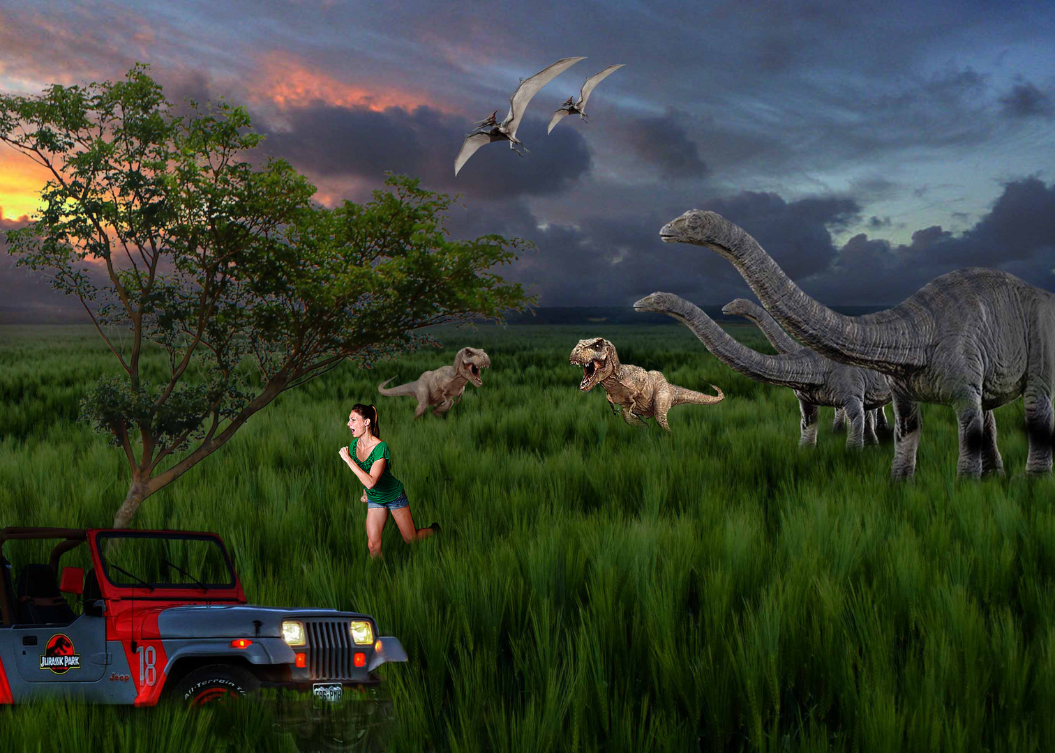 Montage - Jurassic Park - Ne jamais s'éloigner de son véhicule....