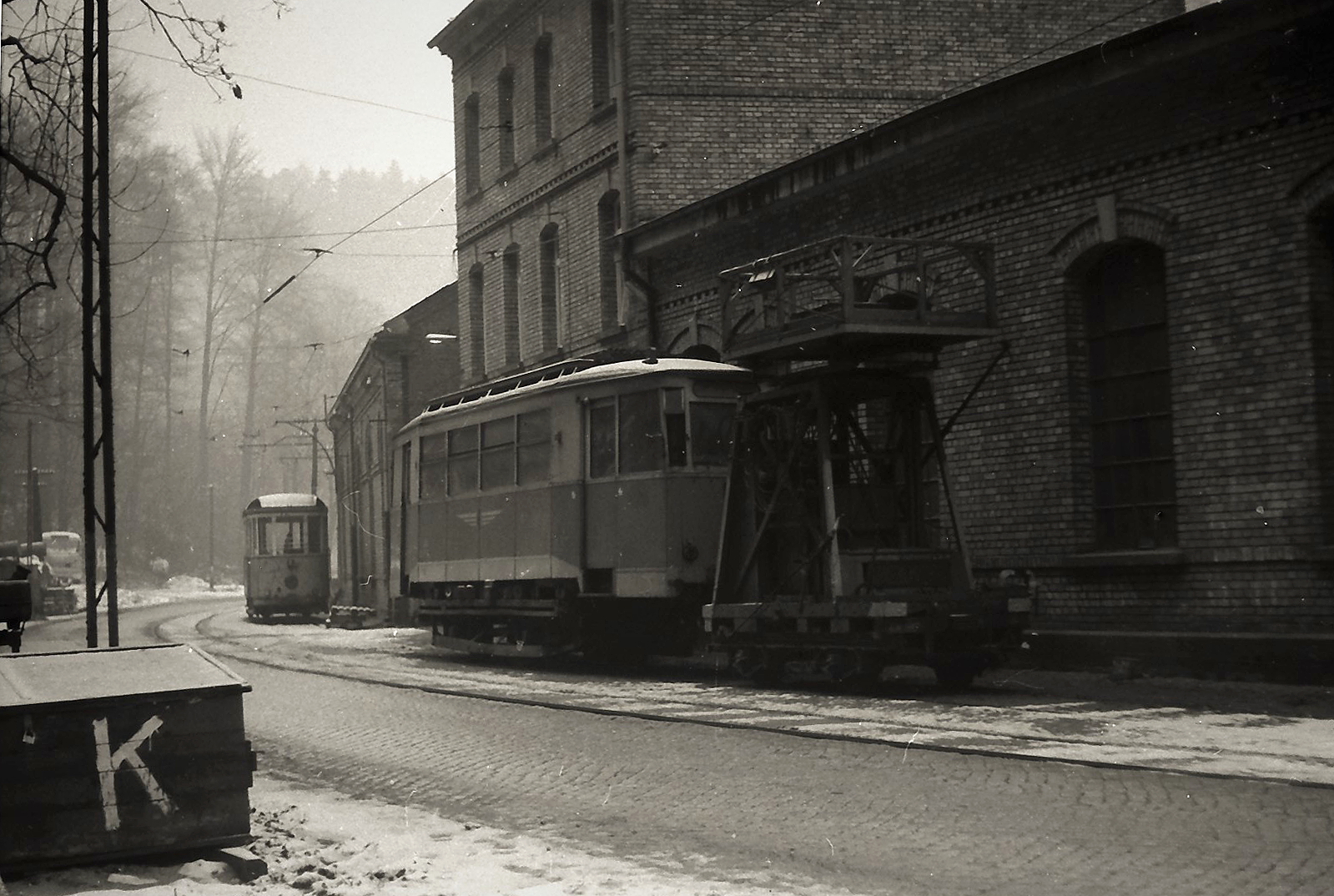 Montagewagen am Depot .